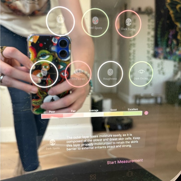 White Vanity Mirror with LED Lights - Picture 4 of 5